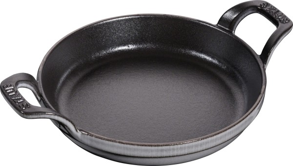 Auflaufform 16cm, rund, Graphit-Grau, Gusseisen