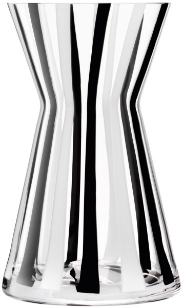 Stripe Vase H32cm schwarz weiss