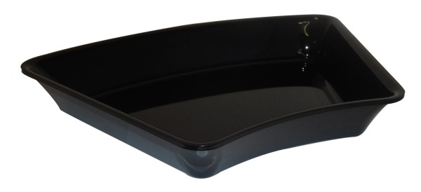 Salatschüssel gerundet 45Grad 26.5x26.5x5cm schwarz