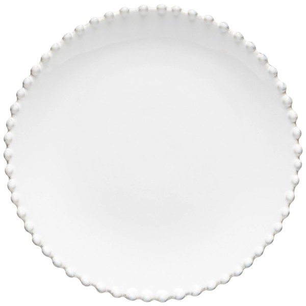 Pearl Teller D22cm H2.4cm weiss
