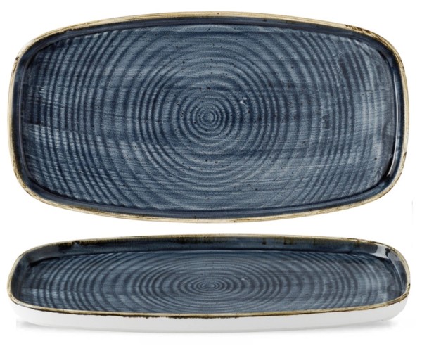 Stonecast Chefs Walled Oblong Platte Blueberry 30x15.4 cm
