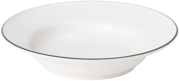 Beja Teller mit Rand tief D26cm H5.5cm 95cl weiss-grün