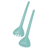 2tlg Traditionell Salatbesteck blau
