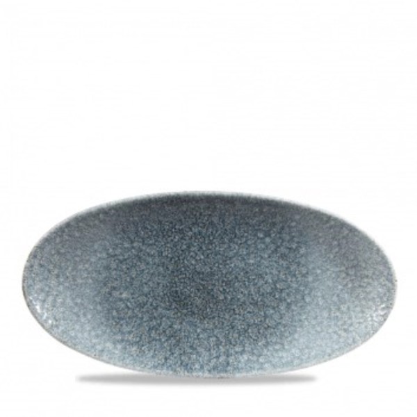 S.P. Raku Topaz Blue Platte oval 29.9x15cm,