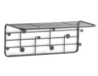 Wandgarderobe Metall schwarz