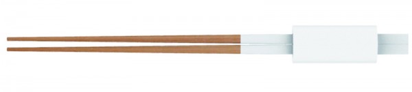 Essstäbchen Set mit Stäbchen Bank, 24 cm, weiss