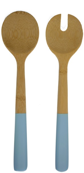 Salatbesteck 27cm Bambus cadet blue