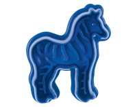 Ausstecher Zebra 6 cm blau