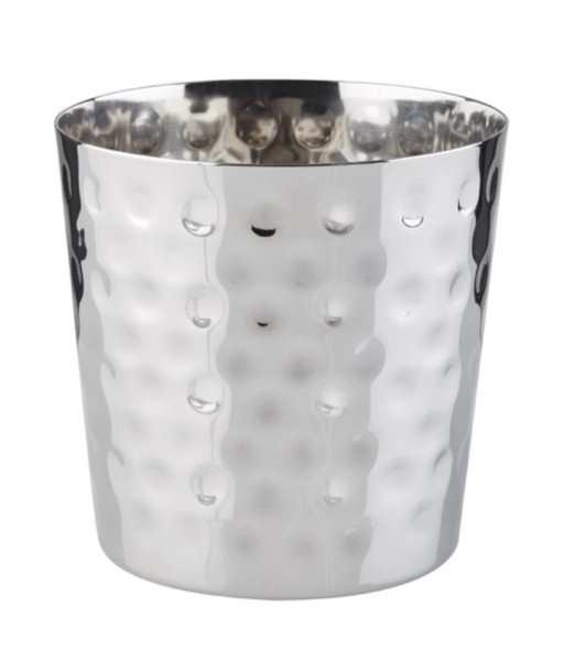 Snack Holder Edelstahl gehämmert 0.30lt. D8.5cm H8.5cm