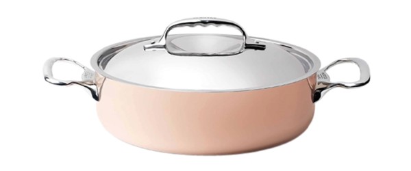 INOCUIVRE Bratentopf tief Kupfer/Edelst. D:24cm m. Deckel