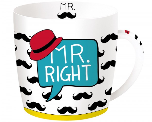 Mr. Right Porzellanbecher in GB, 350 ml