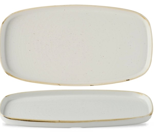 Stonecast Chefs Walled Oblong Platte Barley weiss 35x18.5 cm
