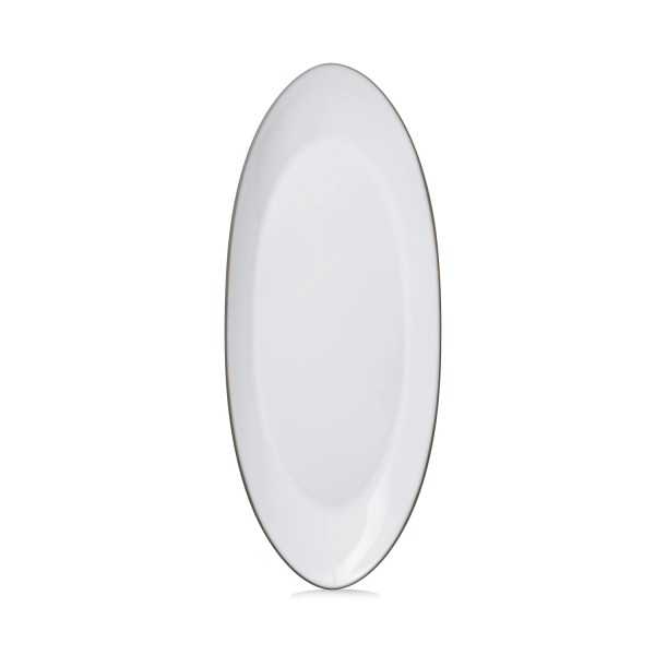Equinoxe Teller oval L36cm B16cm weiss cumulus