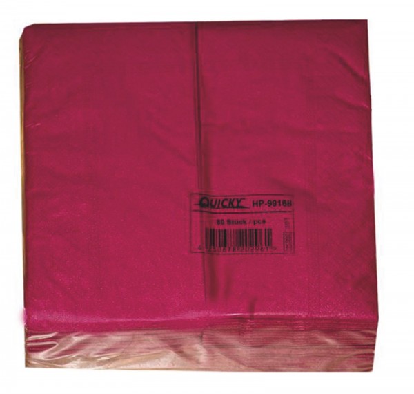 1'280 Stk. Servietten bordeaux 33x33cm 2-lagig 1/8 Falz