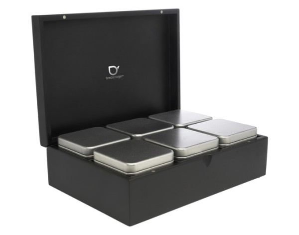 Teebox mit 6 Teedosen