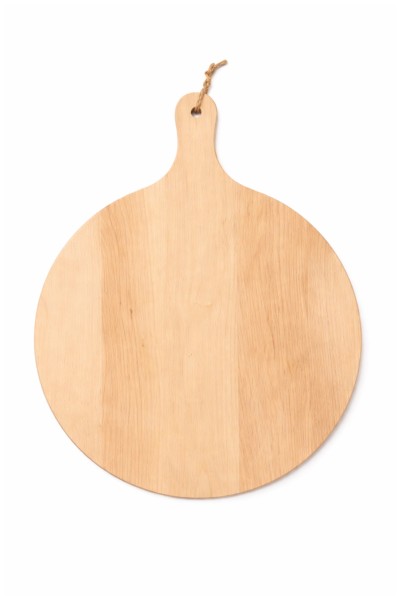 Kuchen-/Pizzabrett Lederband 40x51x1.5cm Buche