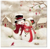 Servietten Lunch 20x Schneemann, 33x33cm