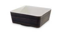 Schale Universal 24x24cm H9cm Dekor Eiche dunkel/beige
