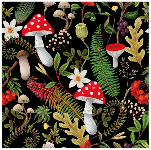 Servietten Lunch 20x Dark Forest 33x33cm