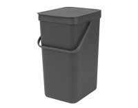 Abfallbeh. Sort&Go grey 16l