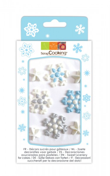 Zuckerfiguren Schneeflocken, 8 Stk.