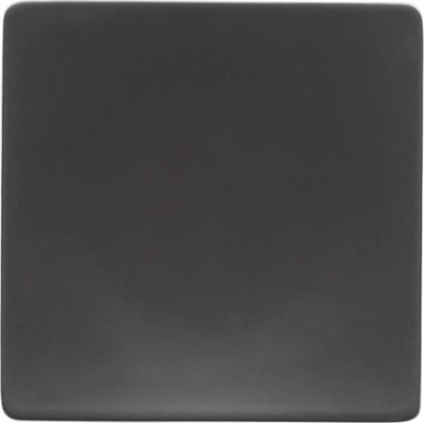 Pottery Frosted Black Teller halbtief quadratisch coupe 12cm