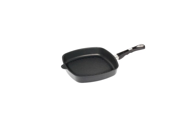 Eck-Pfanne 28x28cm, H5cm mit Grillboden