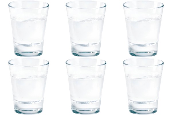6er Set Caffeino Wasserglas 9cl 7cm