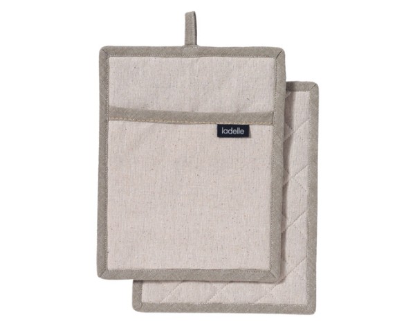 Topflappen natural 19x24 2Stk.