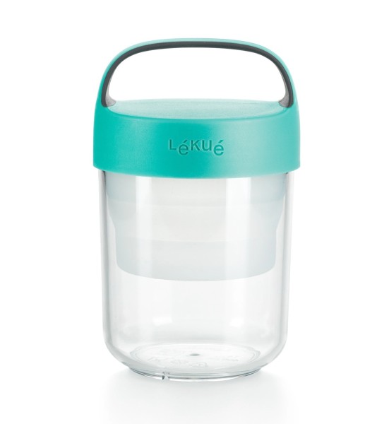 Jar To Go türkis, klein 40 cl, Ø9.2 cm H 14.8 cm