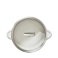 Bombance Glasdeckel mit Edelstahlgriff für Kasserolle D22cm