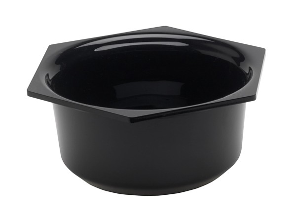 Salatschüssel rund Sechseck 1.5lt schwarz 18x18x8.5cm