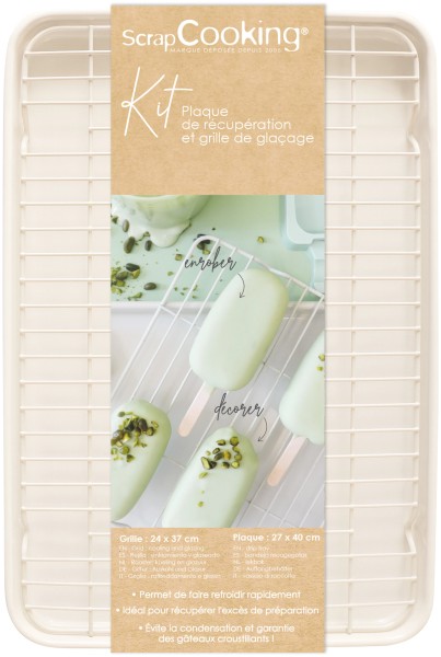 Backblech mit Gitter Glasurblech