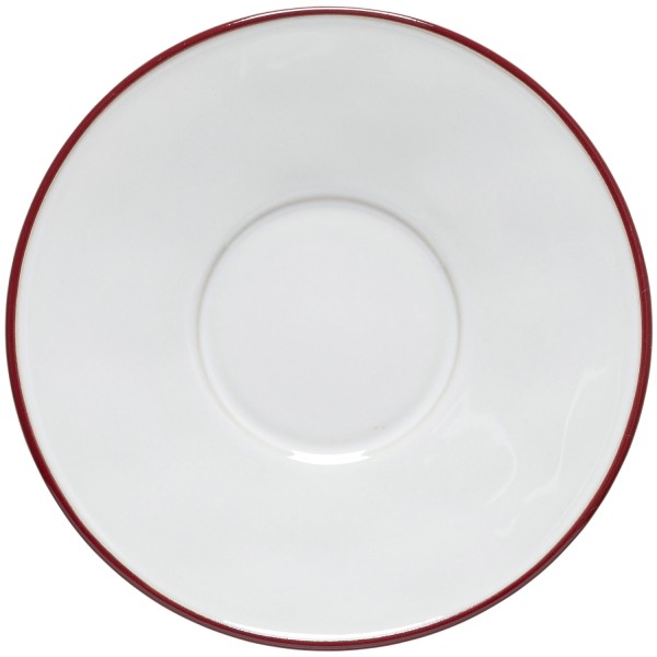 Beja Teeuntertasse D16.7cm H2.5cm weiss-rot