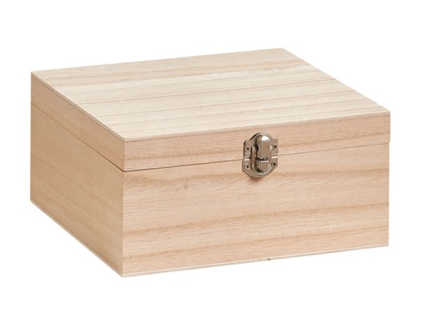 Box mit Deckel Holz 20x20cm