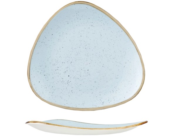Stonecast Duck Egg Blue Triangel Teller flach 31.1cm
