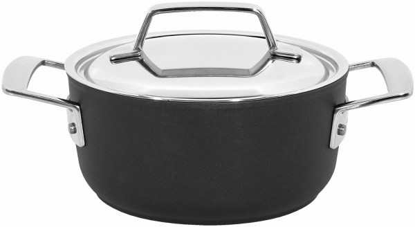 Alu Pro 5 Kochtopf mit Edelstahldeckel D24cm 4.3lt H11cm