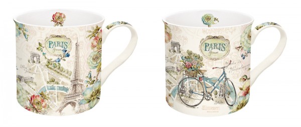 Paris forever 2er Set Porzellanbecher 350 ml