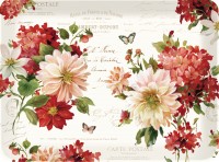 Season Flowers Tablett m. Griffen 33x22 cm