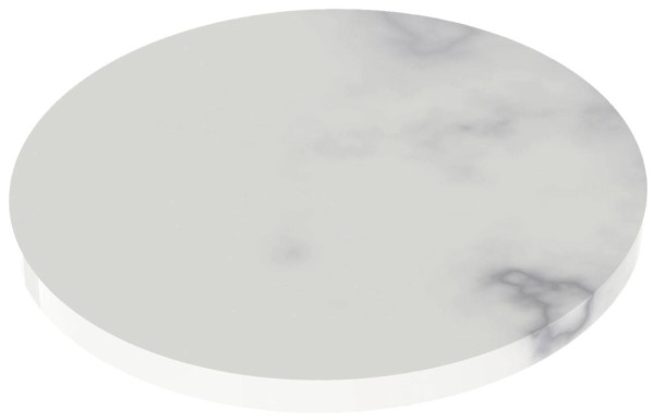 Decò Platte rund, D20cm, marmorweiss