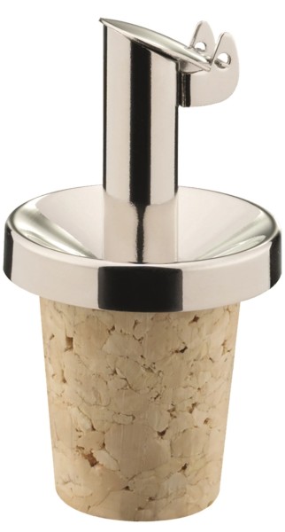 Essigausgiesser m. Metallkläppchen, Naturkorken, kurz, lose