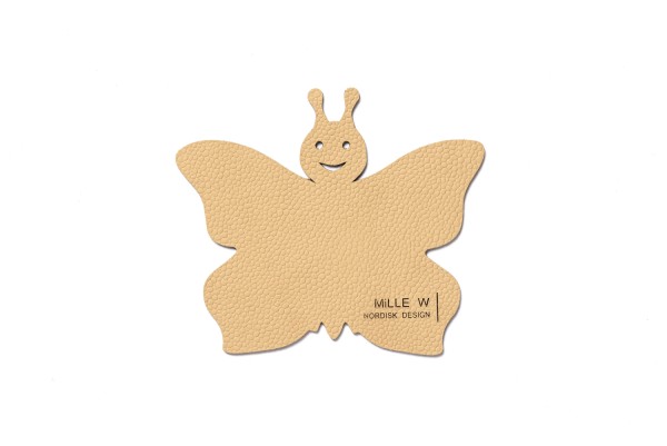 Untersetzer Kids schmetterling beige