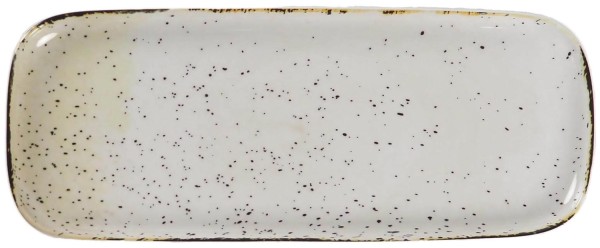Rustico Platte rechteckig 31x13cm weiss