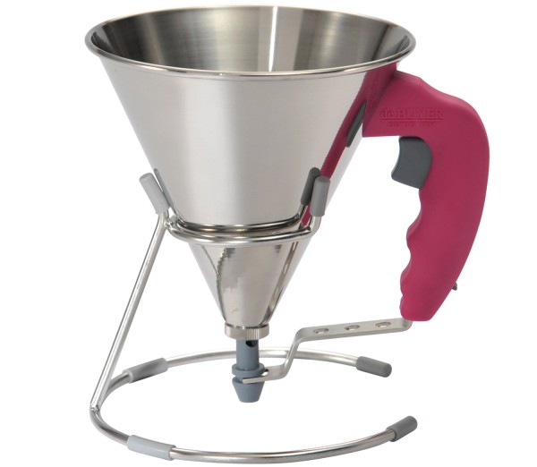 KWIK Saucen-u. Fondanttricher 0.8 L. D:15cm pinker Griff