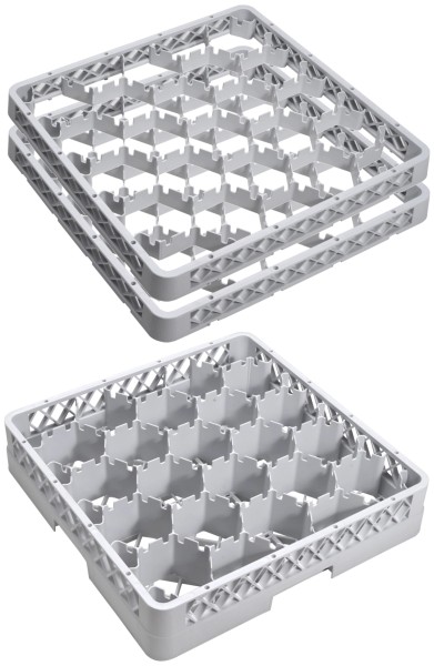 Gläser Spülkorb 20 Fächer 2Aufsatz max Glas H16.5cm D9cm