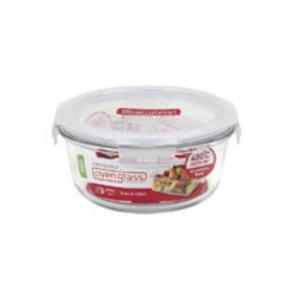 Ofenglas Behälter mit Deckel rund 0.65lt D15.5cm H7.5cm