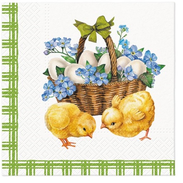 Servietten Lunch 20x Ostern Hühner, 33x33cm