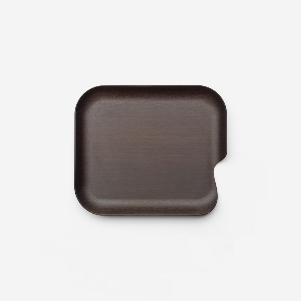 Kleines Delica Naturholz gepresstes Tablett mit Platz rechts 35 × 30 cm