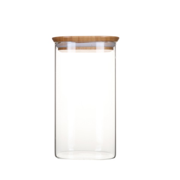 Vorratsglas mit Bambusdeckel 1.4l 11x11x20cm