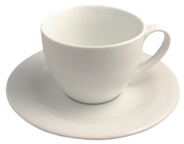 Lipari Fruehstueckstasse mit Untertasse 35cl, weiss